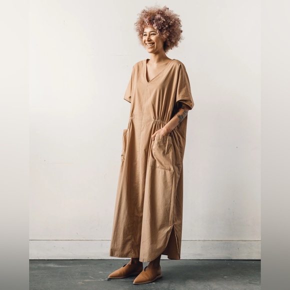 Monica Cordera Maxi Cotton Dress, Nougat - Picture 1 of 9